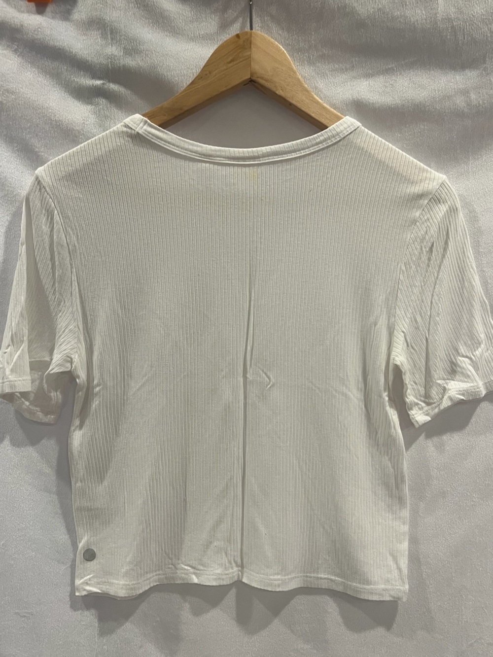 Zella Method White Ribbed Cropped Tee - Picture 6 of 6